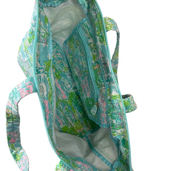 Lilly Pulitzer Palm Beach Tote Philadelphia Getaway Preppy Beach Bag Travel - Picture 6 of 8